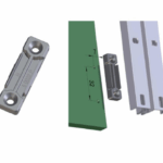 Clip No Forte Fissaggio Cremagliera per aggancio e sgancio pannelli a Vite interasse 32 mm  Nylon Grigio | Proal